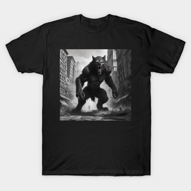 monster city design T-Shirt by nonagobich